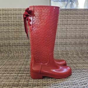 Red Knee-High Women's Boots